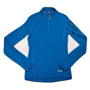 Sherpa Adventure Gear Women's Dikila 1/4 Zip Long Sleeve Tee Blue Size Small
